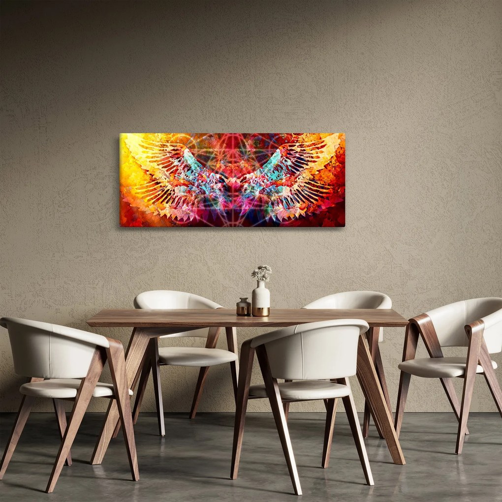 Tablou - Merkaba cu aripi, abstracție (120x50 cm)