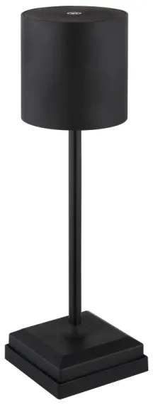 Globo 58487B - Lampă de birou LED DIXON, dimabilă, cu control tactil și reîncărcabilă, 1,5W/5V 2200 mAh, neagră