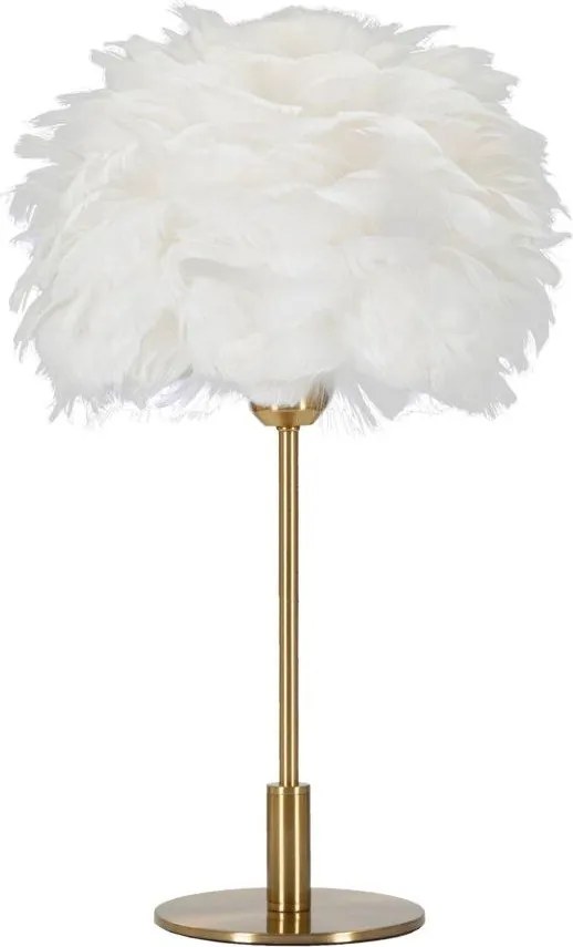 Veioză albă-aurie (înălțime 50 cm) Ball Feather – Mauro Ferretti