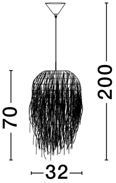 Lustra boho style design natural Hay