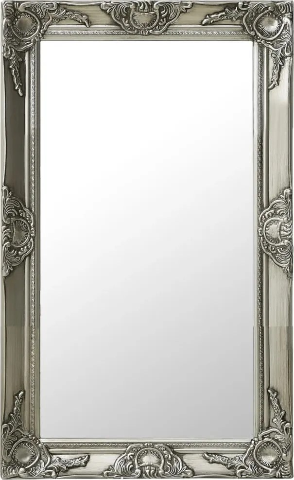 vidaXL Oglindă de perete în stil baroc, argintiu, 50 x 80 cm