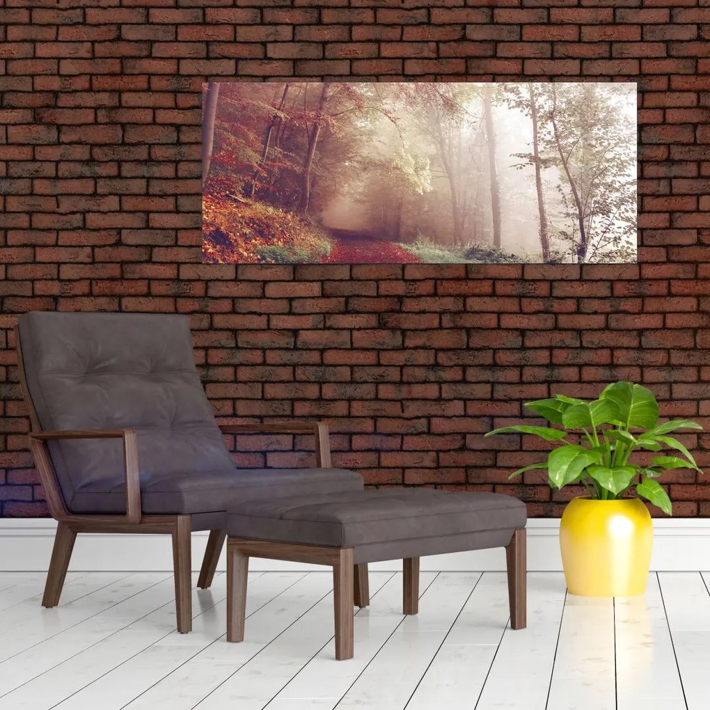 Tablou - Plimbarea de toamnă prin pădure (120x50 cm)