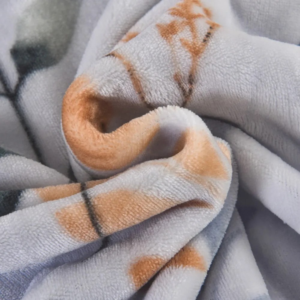 Lenjerie de pat albastru prăfuit din micropluș/cocolino pentru pat de o persoană 140x200 cm Greta – My House