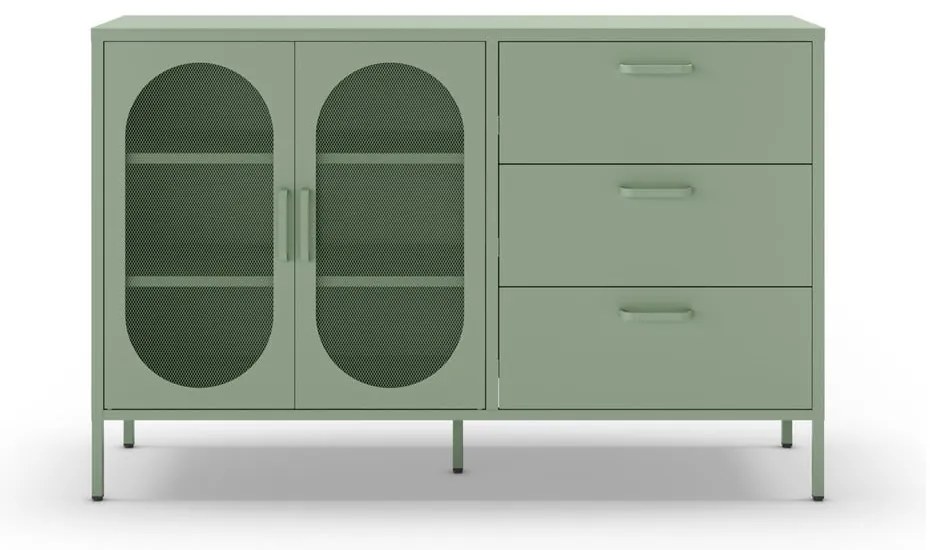 Comodă verde-mentă 140x90 cm Diora – Marckeric