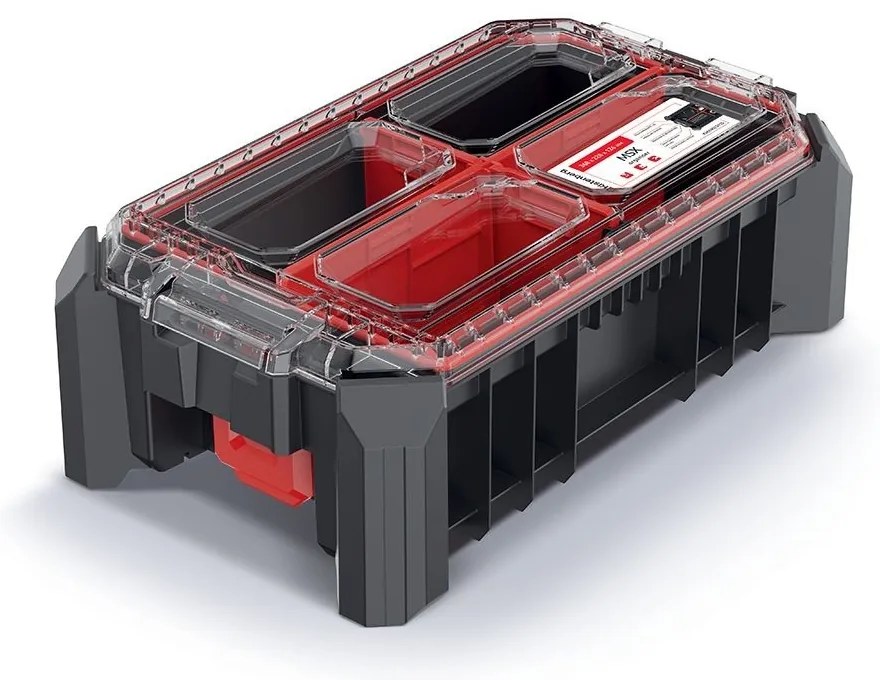 Organizator C, 36,8 cm, inaltime cu compartimente, negru