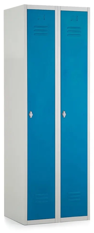 Dulap metalic, 60 x 50 x 180 cm, blocare, albastru - ral 5012