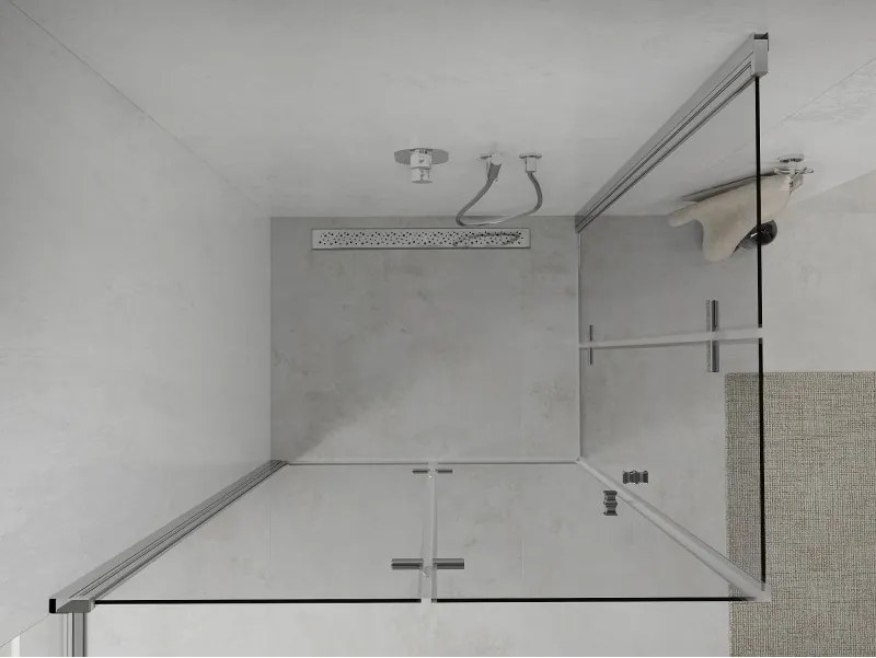 Mexen Lima Cabină de duș pliabilă Duo 100 x 80 cm, transparentă, crom - 856-100-080-02-00