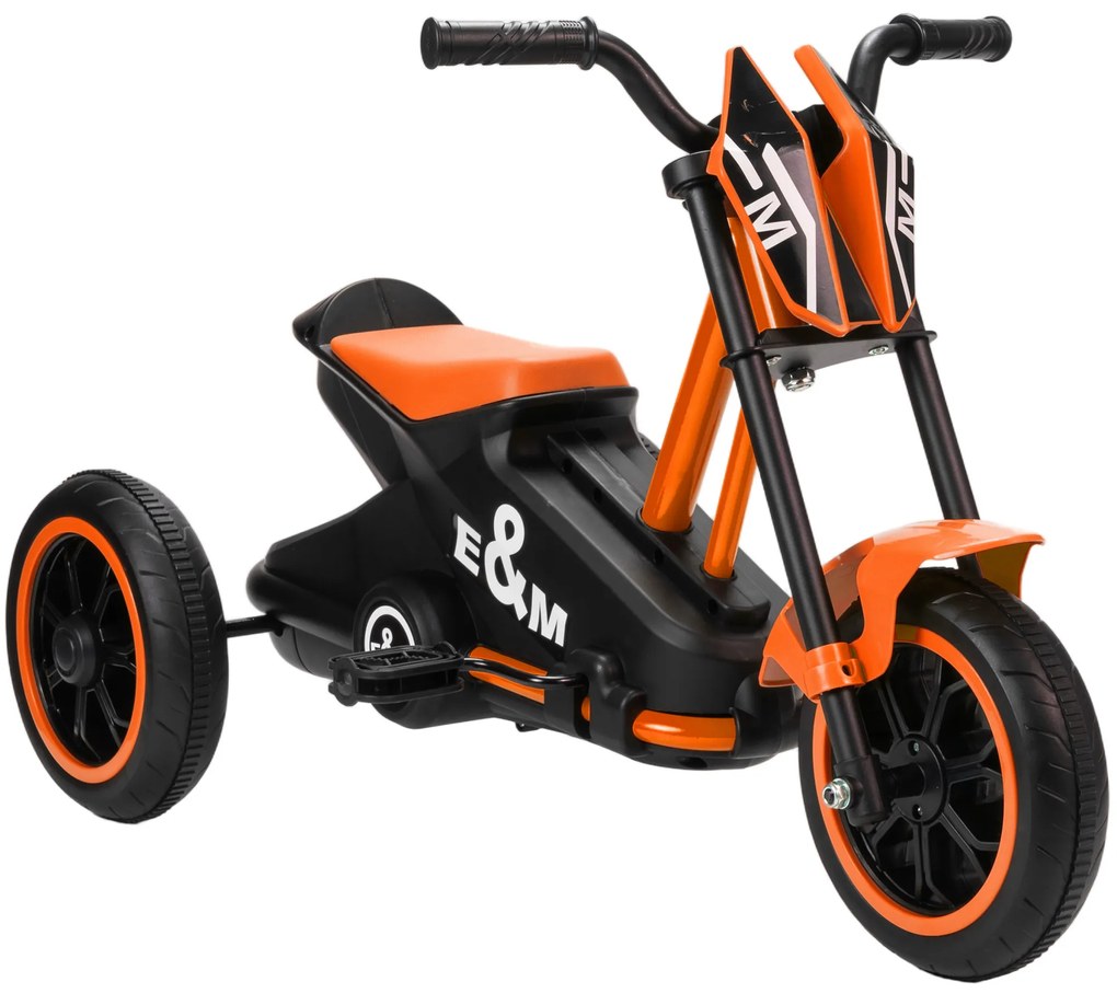 AIYAPLAY Tricicletă, bicicletă pentru copii, bicicletă de echilibru, bicicletă cu pedale, bicicletă pentru copii 18–36 luni, oțel, 79x44x47 cm, portocaliu | Aosom Romania