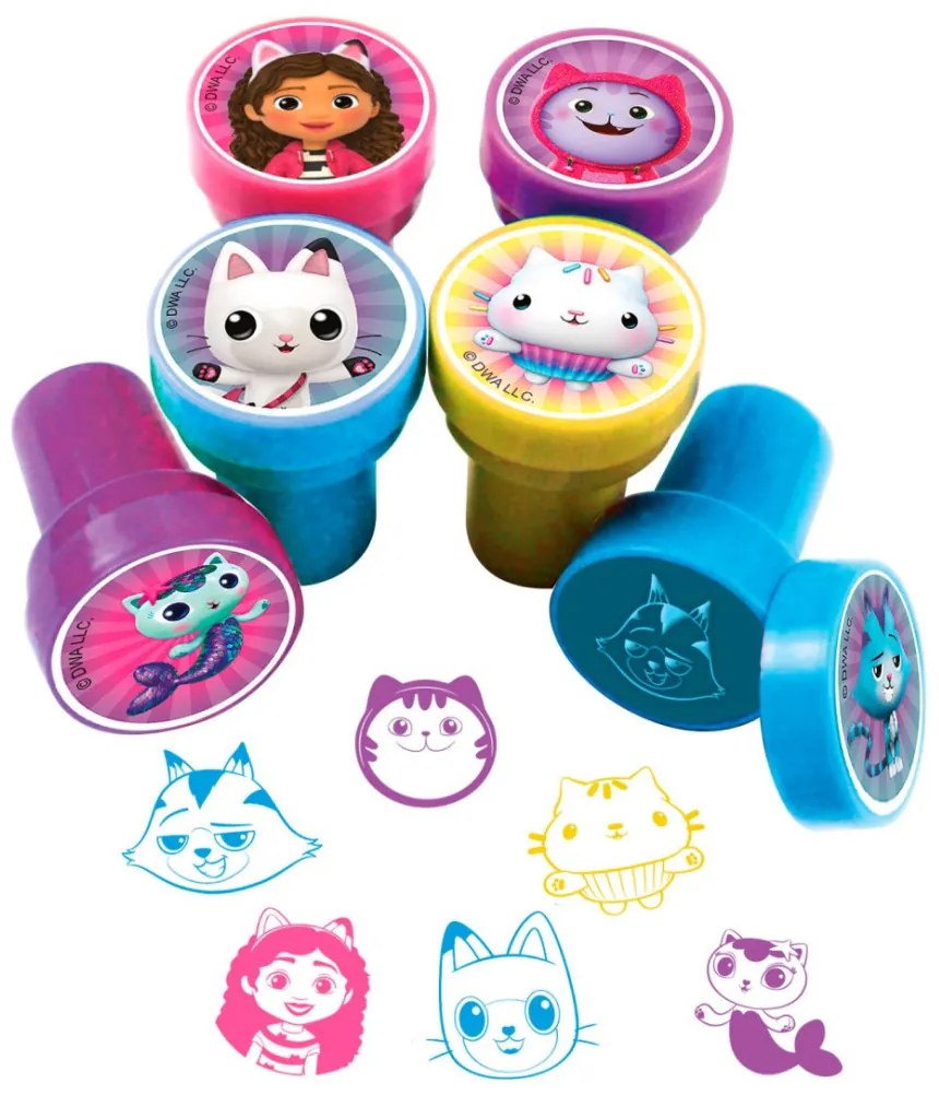 Gabby&#039;s Dollhouse Cats set ștampile de 12 bucăți
