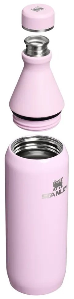Sticlă termică roz din oțel inoxidabil 600 ml All Day Slim Bottle Cherry Blossom Gloss – Stanley
