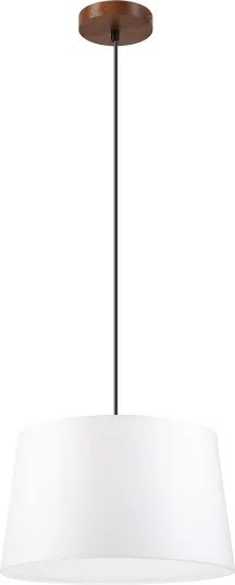 Lustră suspendată AIDA pe cablu, 1xE27, 60W, 230V, Ø 35 cm, stejar/nuc/alb