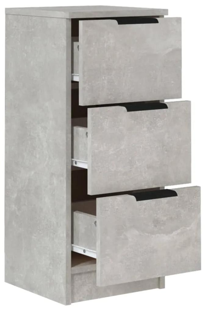 Servanta, gri beton, 30x30x70 cm, lemn prelucrat 1, Gri beton
