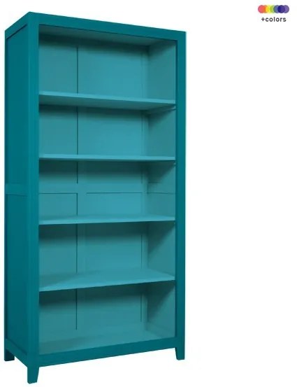 Biblioteca albastra din lemn de pin si MDF pentru copii 180 cm Parisienne Laurette