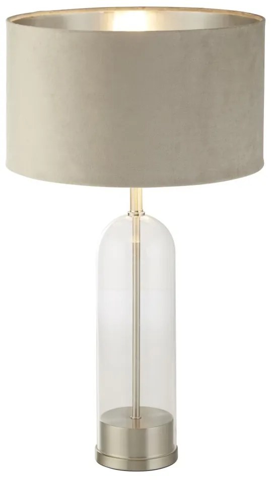 Veioza/Lampa de masa design decorativ Oxford nickel/taupe