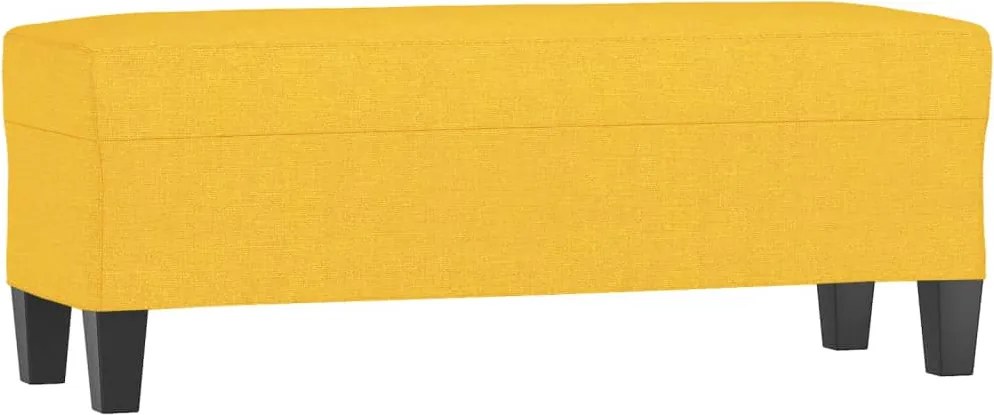 vidaXL Bancă, galben deschis, 100x35x41 cm, textil