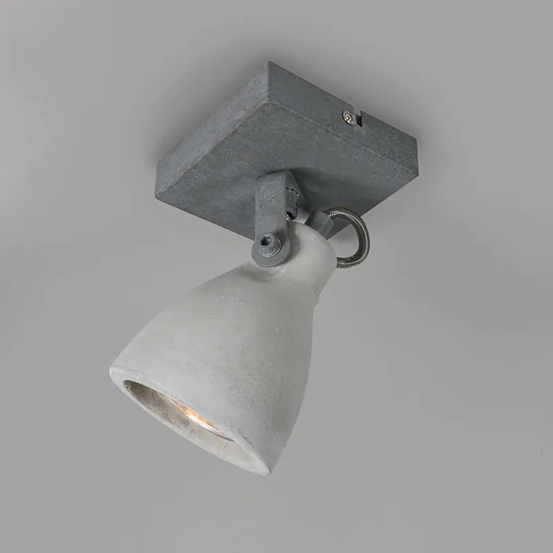 Spotlight industrial gri beton cu 1 lumină - Creto