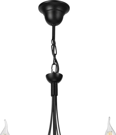Candelabru pe lanț ANTON 5xE14/15W/230V negru