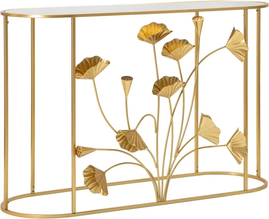 Masă consolă aurie 40x120 cm Flow – Mauro Ferretti
