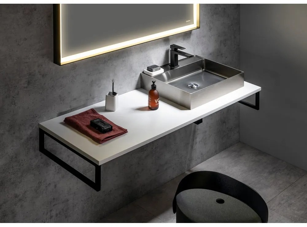 Chiuvetă argintie din oțel inoxidabil 55x42 cm Aurum – Sapho