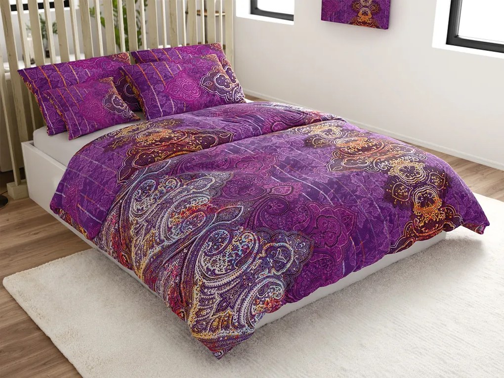 Lenjerie de pat din microfibra violet CHANTAL Dimensiune lenjerie de pat: 70 x 80 cm | 140 x 200 cm