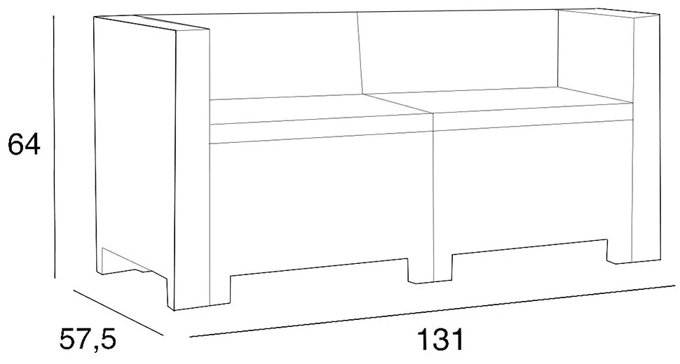 Set de mobilier de grădină de colț City Big cu 7 locuri, grafit