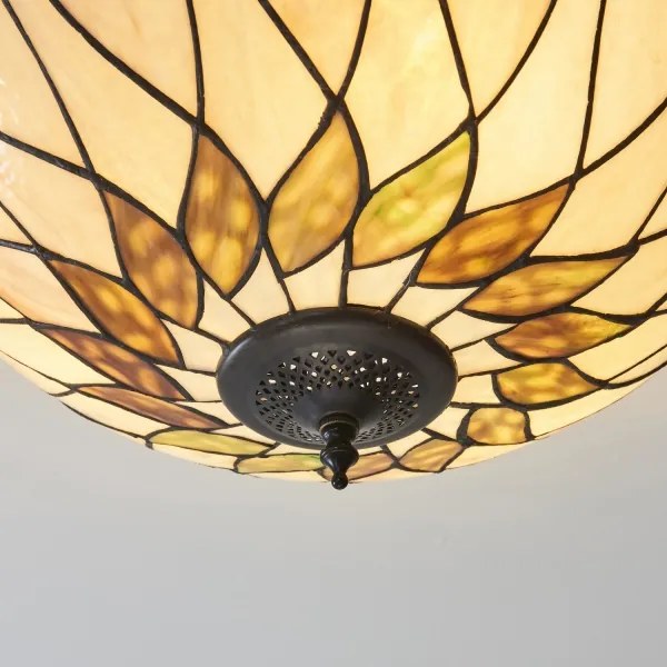 Endon 111906 - Lustră de tavan aplicată Tiffany HUTCHINSON, 3xE27/10W/230V, diam. 50 cm