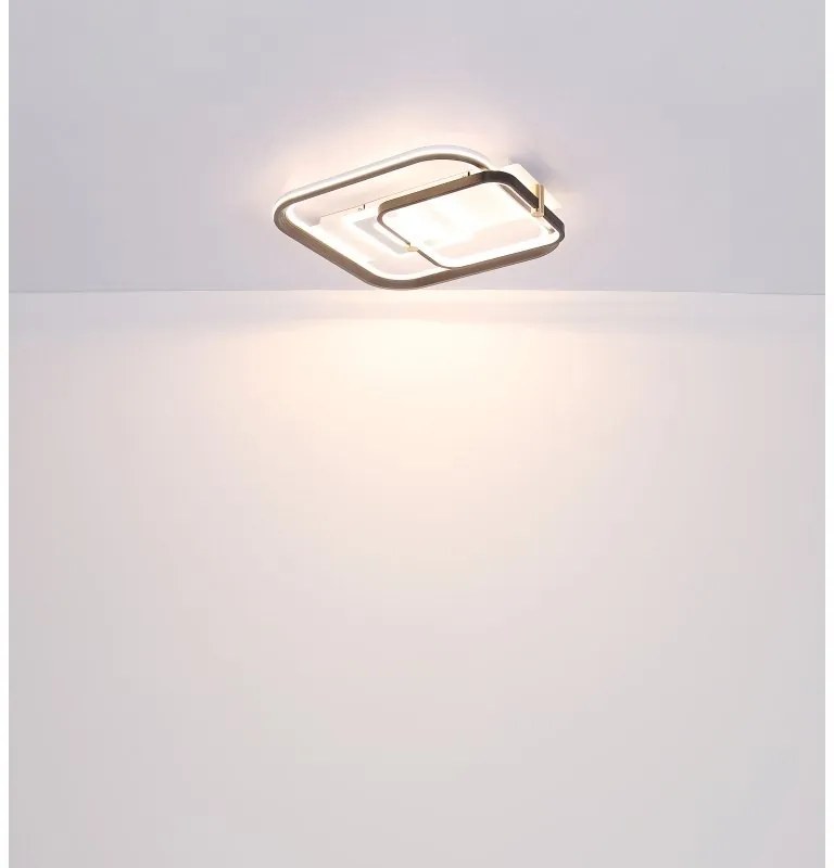 Plafoniera LED cu telecomanda design modern Ani alb 48W