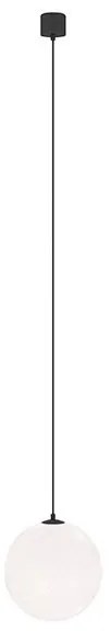 Pendul LED design tehnic Luna negru, 3000K