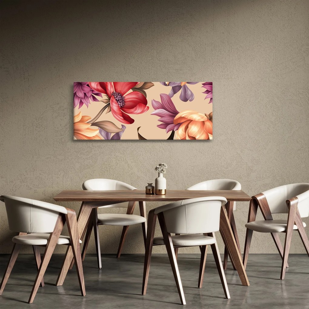 Tablou - Flori de epocă (120x50 cm)