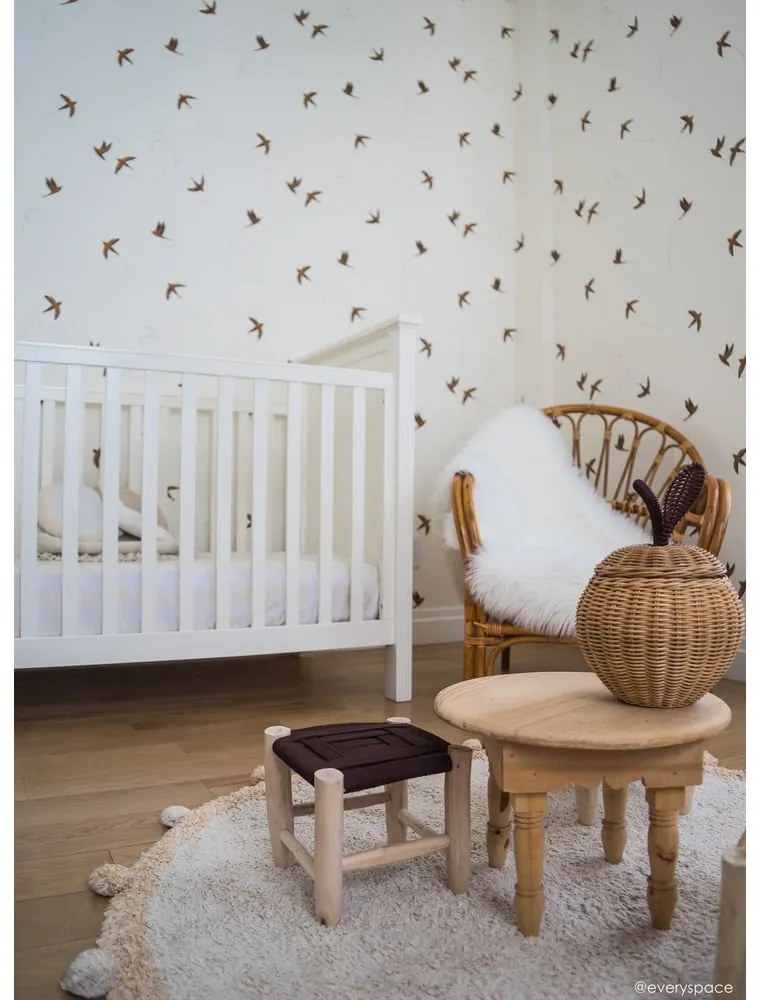 Covor pentru copii bej lavabil/țesut manual din bumbac ø120 cm Bubbly Honey – Lorena Canals