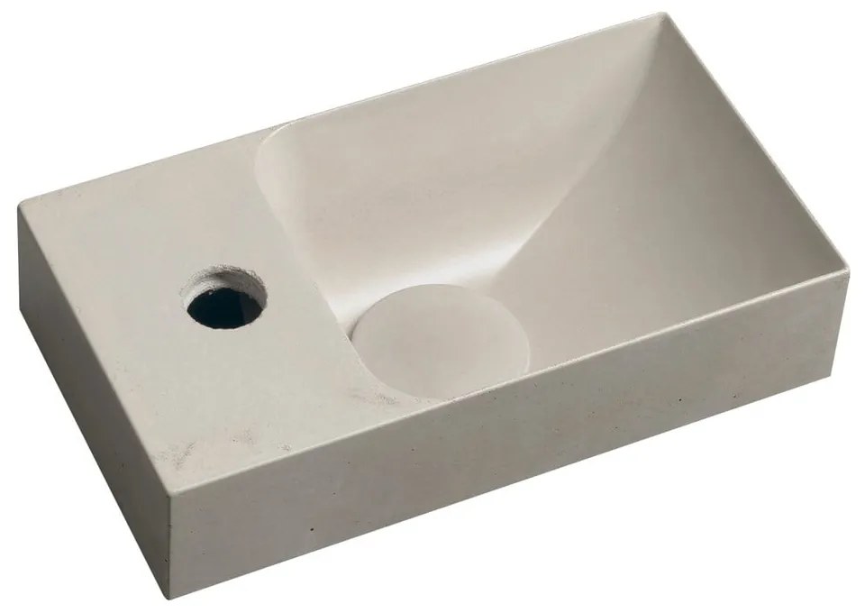 Chiuvetă mică pentru WC gri deschis din beton 31x17 cm Piccolino – Sapho