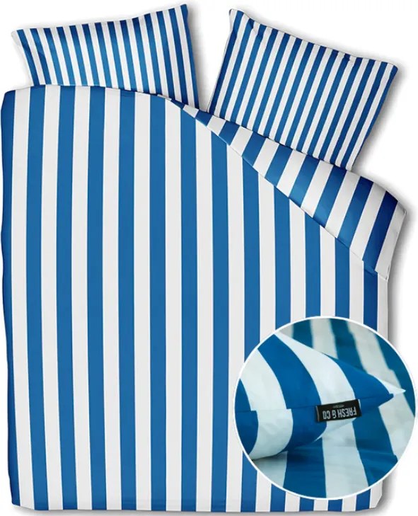 Lenjerie de pat din bumbac ANNEFLEUR KOBALT albastru Dimensiune lenjerie de pat: 2 ks 60 x 70 cm | 240 x 200 cm