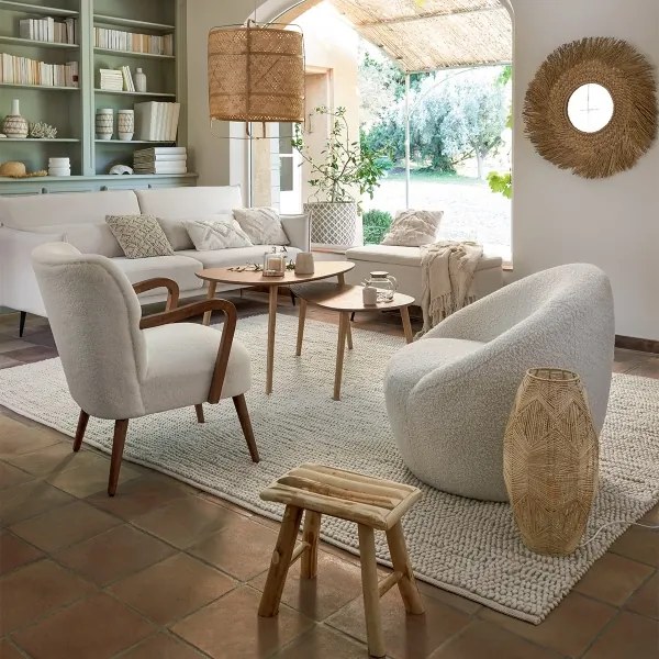 Oglindă de perete Atmosphera AEL d. 80 cm stuf