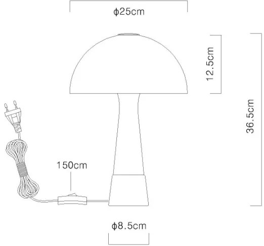 Globo 51570121 - Lampă de masă PAULIN 1xE27ILLU/40W/230V bej