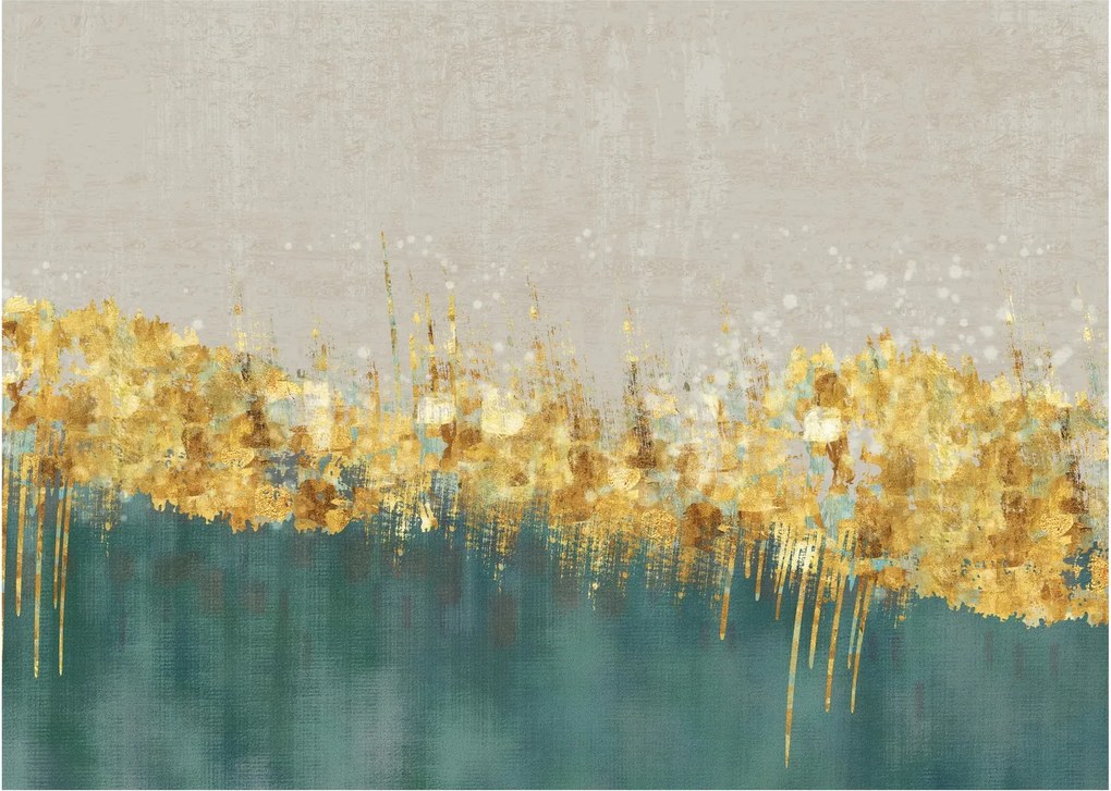 Tablou - Textura cu decor auriu (70x50 cm)