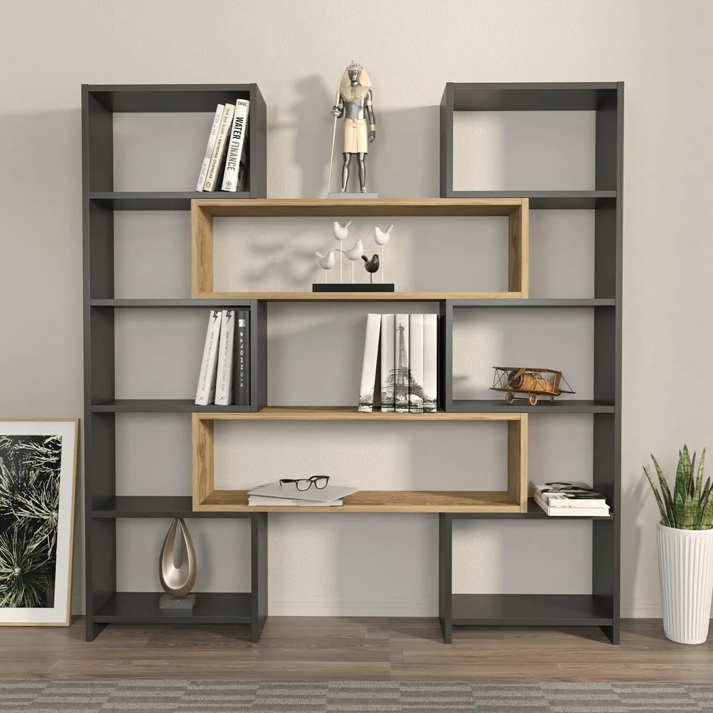 Bibliotecă Poyraz Black and Oak