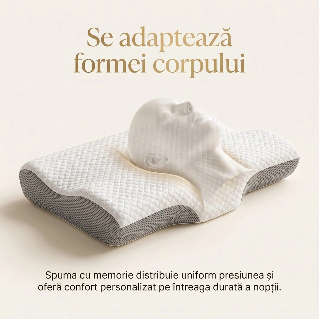 Perna cervicala ortopedica CERVI-SAN Prim memory foam