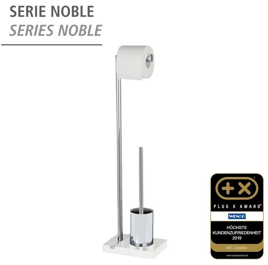 Perie toaletă și suport hârtie igienică Wenko Noble