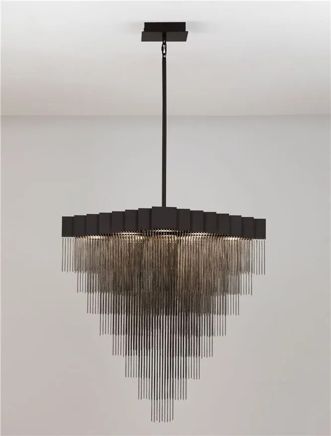 Lustra LED suspendata design modern REVIA negru