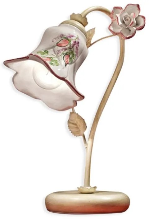 Veioza cu flori ceramice in stilul clasic Florentin PISA