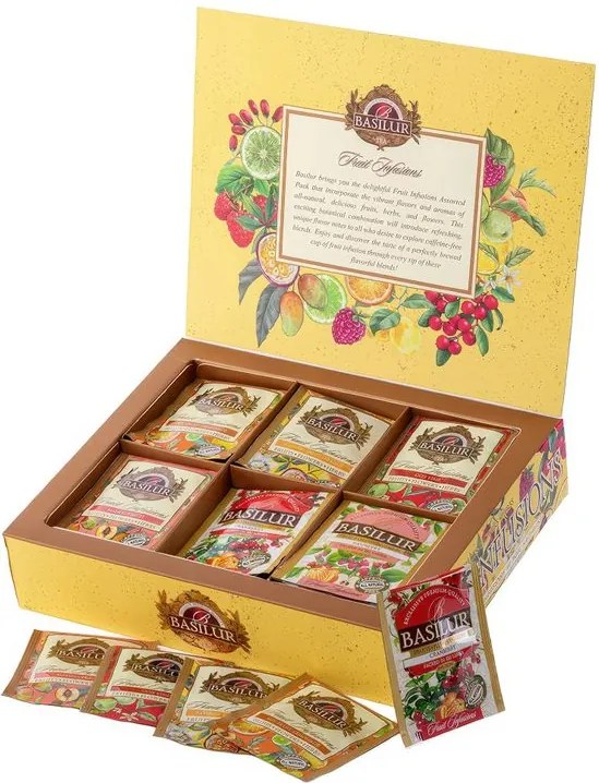 Basilur Ceaiuri FRUIT INFUSIONS Assorted III colecție cadou 60 pliculețe