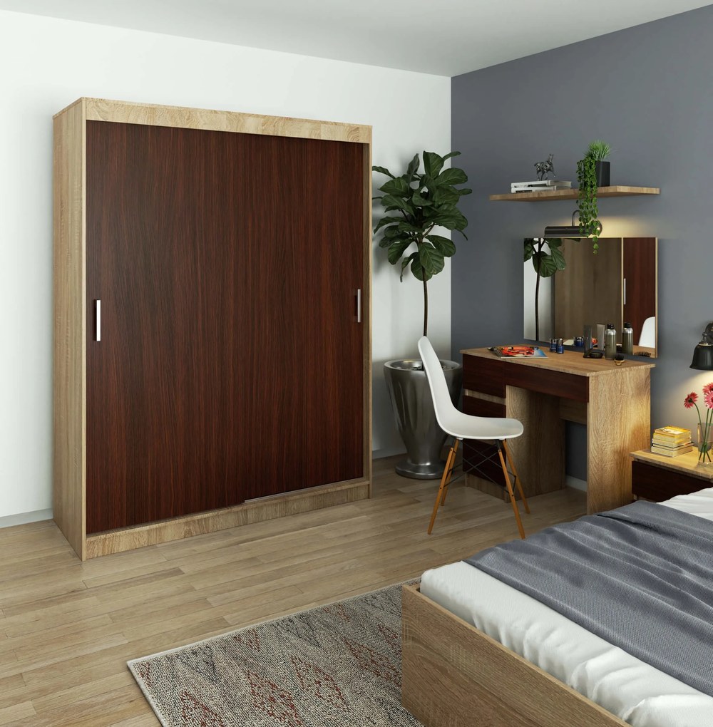 Dulap de haine Cosimo (Stejar sonoma + wenge). 1069439
