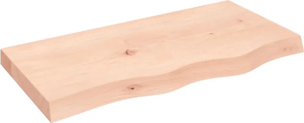 vidaXL Blat de baie, 80x40x(2-6) cm, lemn masiv netratat