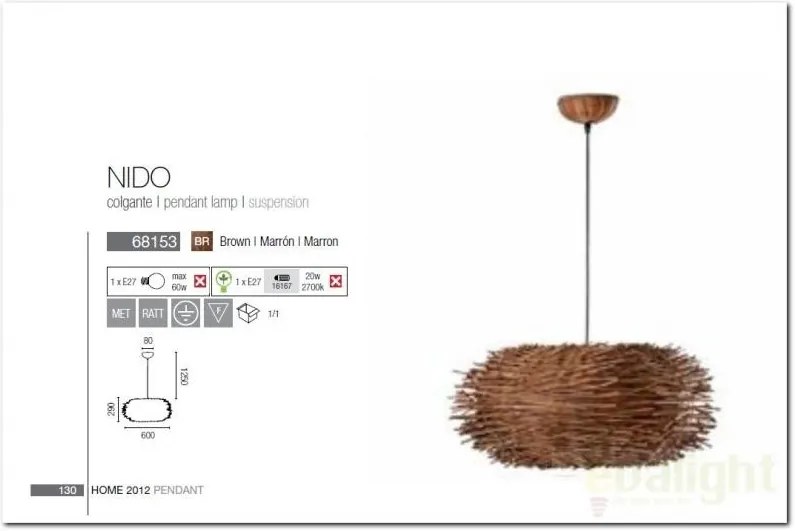 Pendul deosebit diametru 60cm Nido 68153