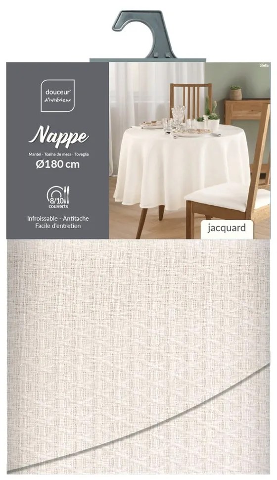 Față de masă din jacquard ø 180 cm Stella – douceur d'intérieur