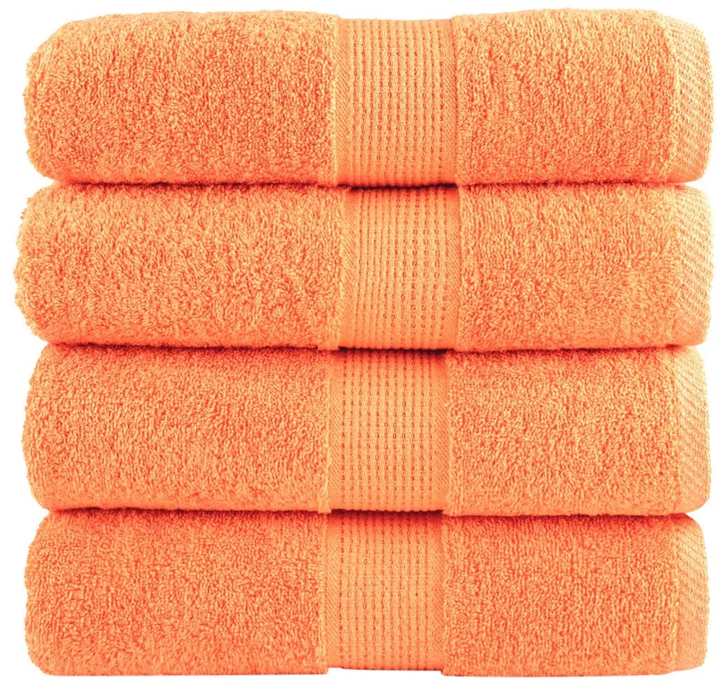 vidaXL Prosoape oaspeți premium SOLUND 4buc. portocaliu 30x50cm 600gsm