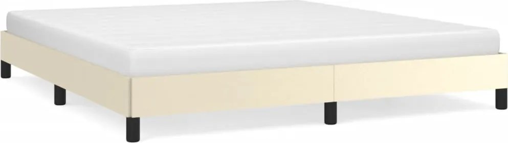 vidaXL Cadru de pat, crem, 180x200 cm, piele ecologică