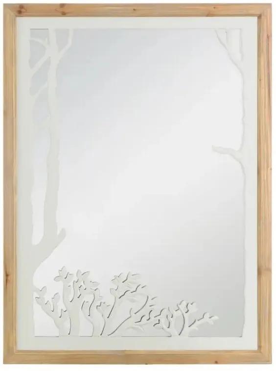 Oglinda dreptunghiulara cu rama din lemn 80x60 cm Natural Ixia