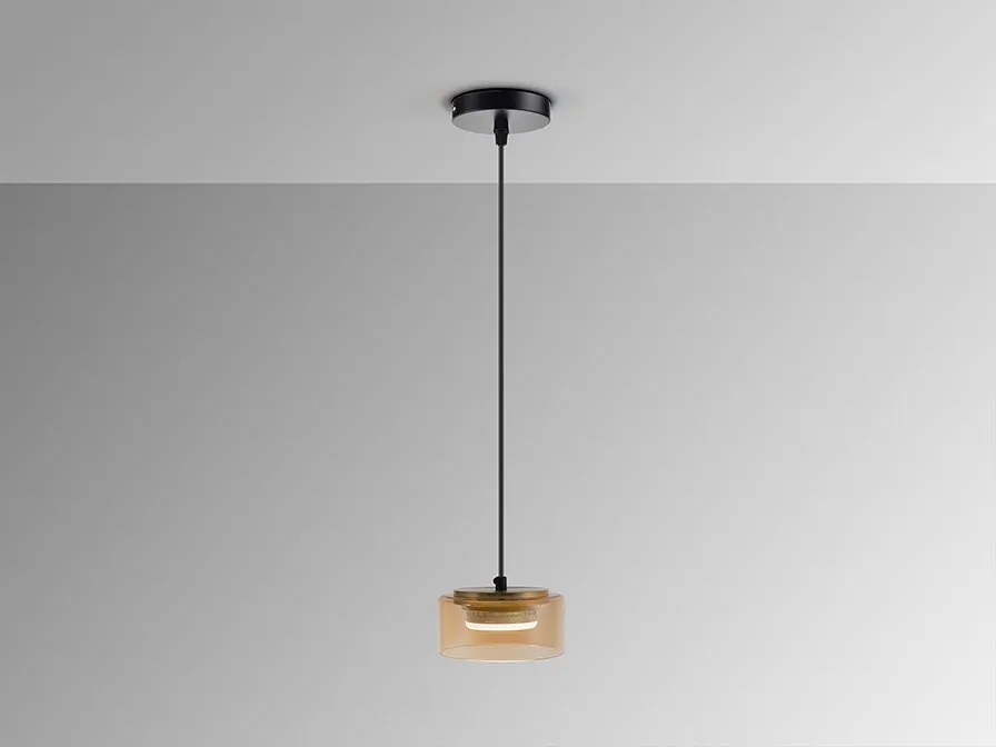 Pendul LED design moderm Olaia chihlimbar