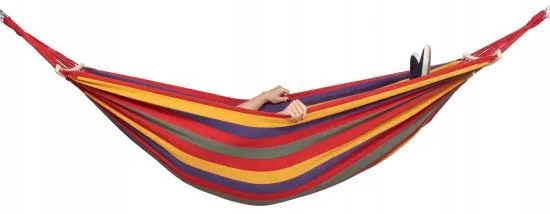 Hamac textil, dungi, multicolor, max 150 kg, 200x100 cm, Springos